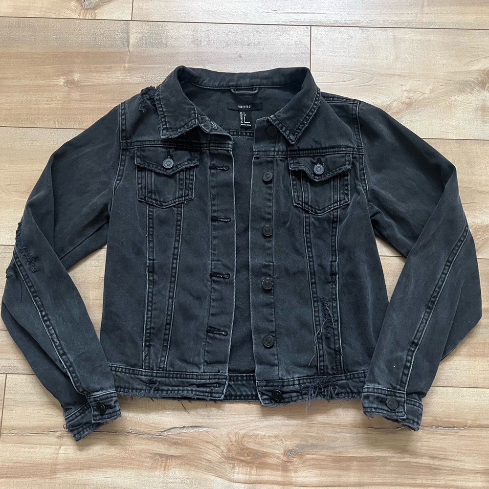 Forever 21 Black denim jacket